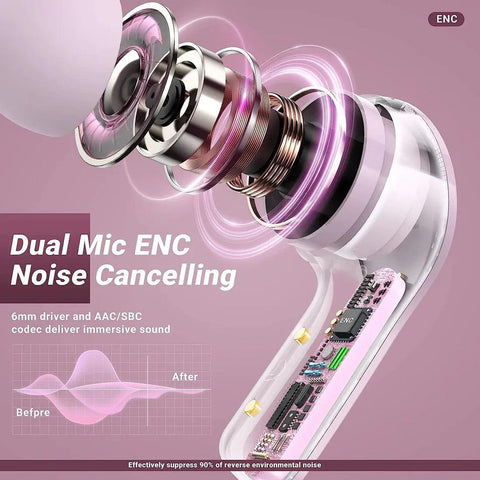 Air-31 Crystal Wireless Earbuds (with Pouch)