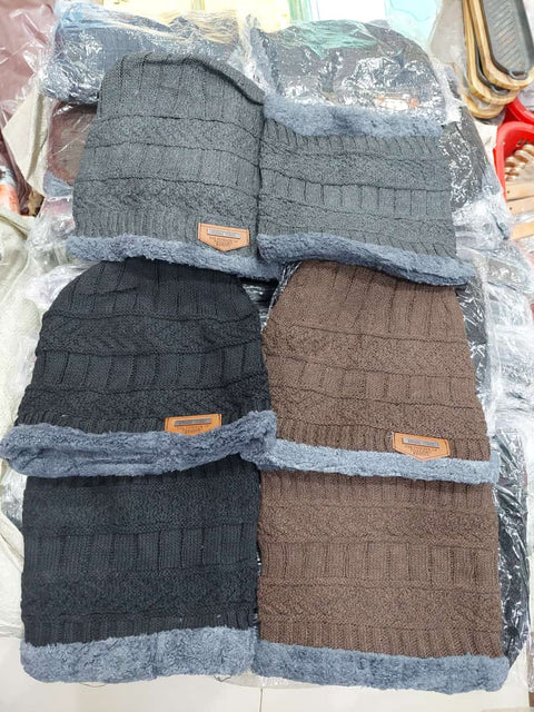 Unisex 2 Pcs Winter Warm Cap & Neck