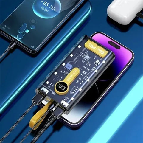 Original Transparent Power Bank 66W Battery